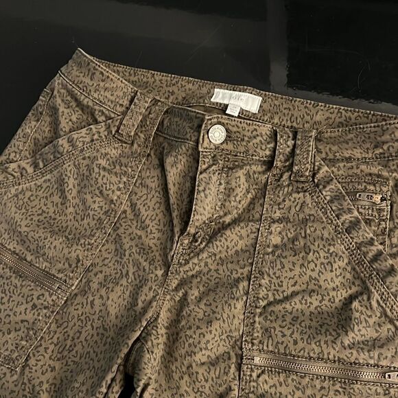 Joie Park French Army Green  Animal Print Skinny Jeans 29 - Picture 7 of 14